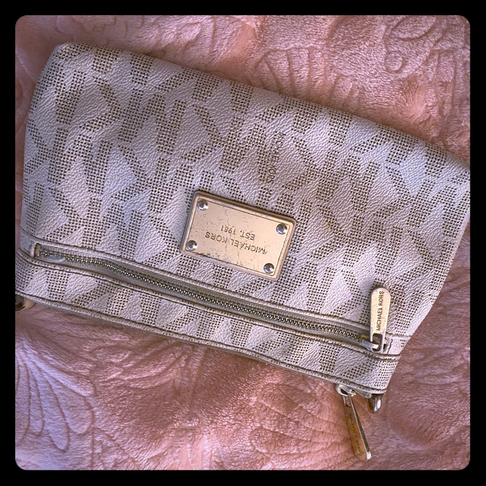 White MK wallet authentic